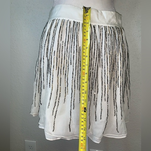 NWT Club Monaco Harley Beaded Jupe Skirt in Ivory Size 4 - Picture 7 of 12